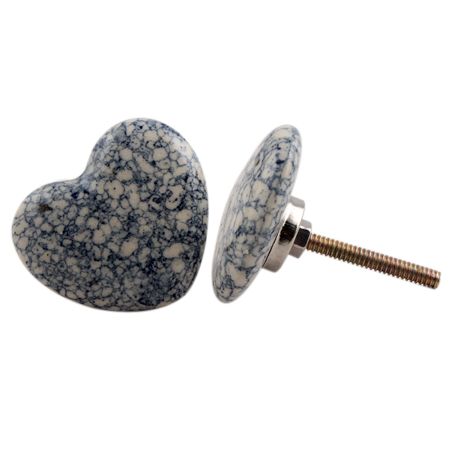 Marble Pink Heart Crackle Ceramic Cupboard Knob